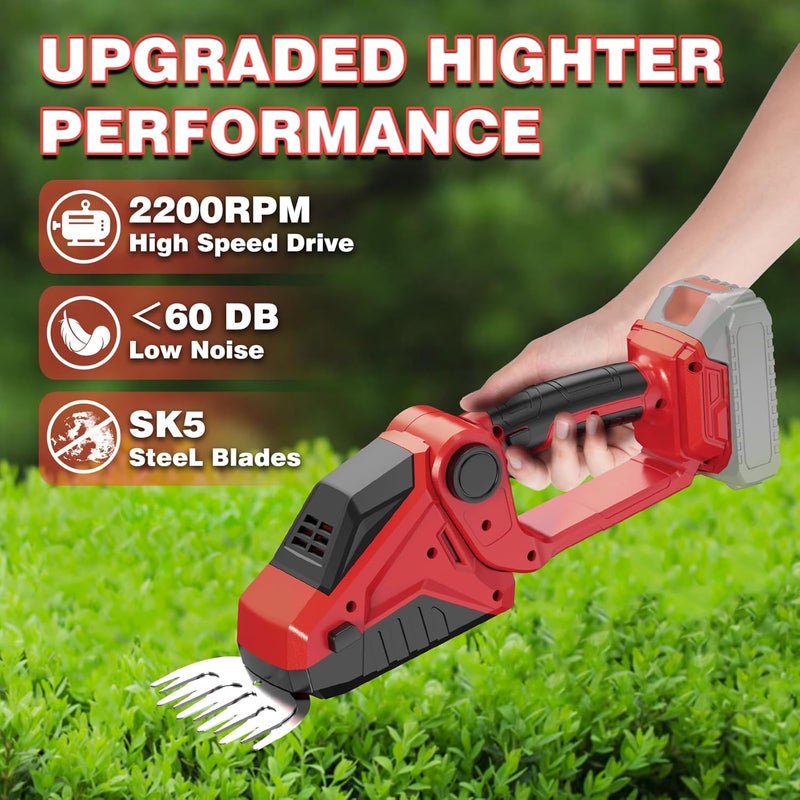 DEVTBLUN Cordless Hedge Trimmer for Milwaukee M18 Battery(No Battery),2200RPM Cordless Mini Grass Shears,2 in 1 Handheld Electric Hedge Trimmer/Grass Cutter,Shrub Trimmer Bush Trimmer for Gardening,Lawn,Yard - Image 4